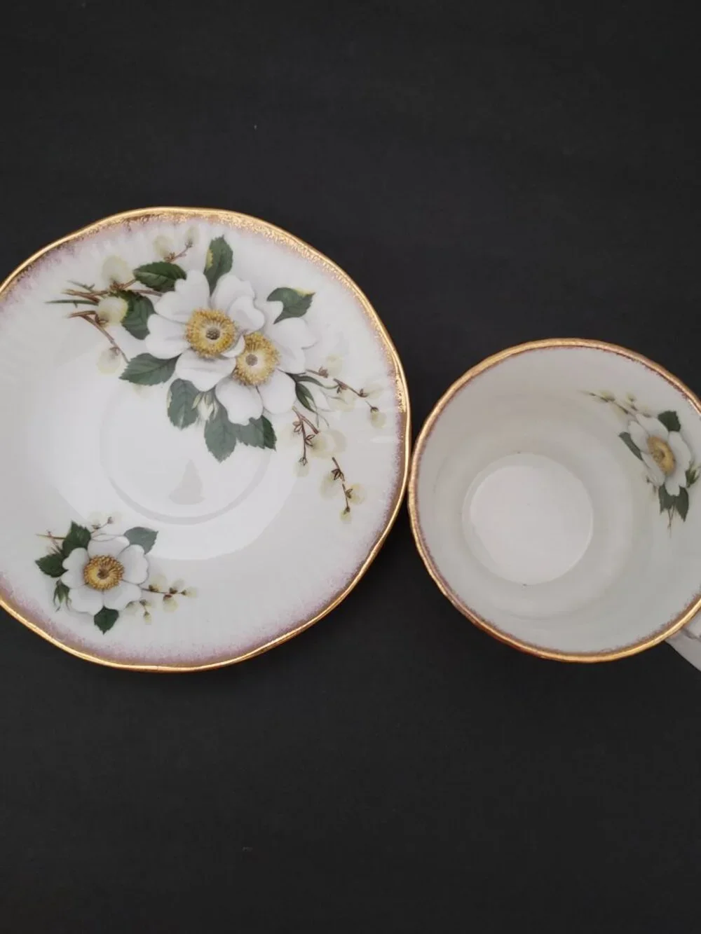 Vintage Rosina Queen's Fine Bone China Floral Tea Cup & Saucer